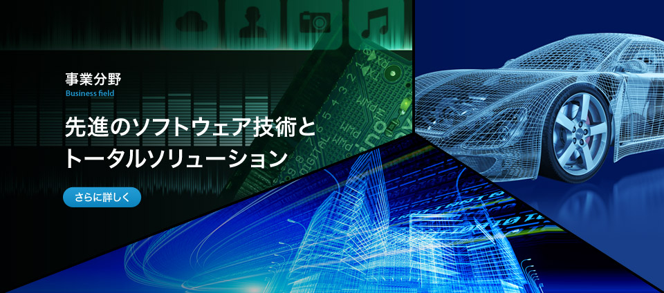 事業分野　先進のソフトウェア技術とトータルソリューション